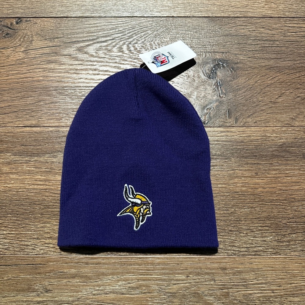 NFL Team Apparel Purple Minnesota Vikings Beanie Kids OSFM